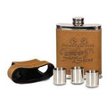 Flask Kit, 7 oz. Stainless Steel, Funnel, Shot Glasses
